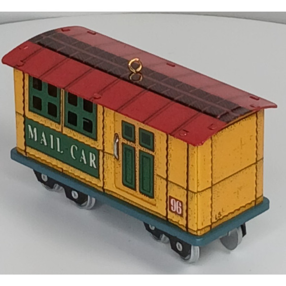 Hallmark Keepsake Ornament Yuletide Central Mail Car Train #3 In Series 1996 - Picture 11 of 11